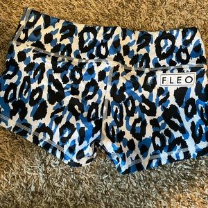 Fleo blue leopard DL small shorts